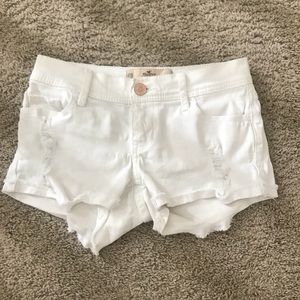 Hollister White Jean Shorts